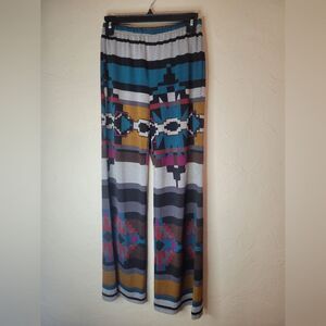 Mirror Image striped pattern stretch loose fit pants, sz M